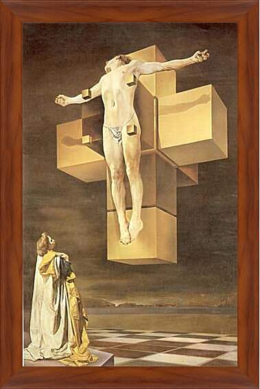Картина в раме - Христос святого Хуана де ля Крус. Сальвадор Дали
