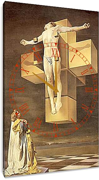 Часы картина - Христос святого Хуана де ля Крус. Сальвадор Дали