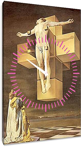 Часы картина - Христос святого Хуана де ля Крус. Сальвадор Дали