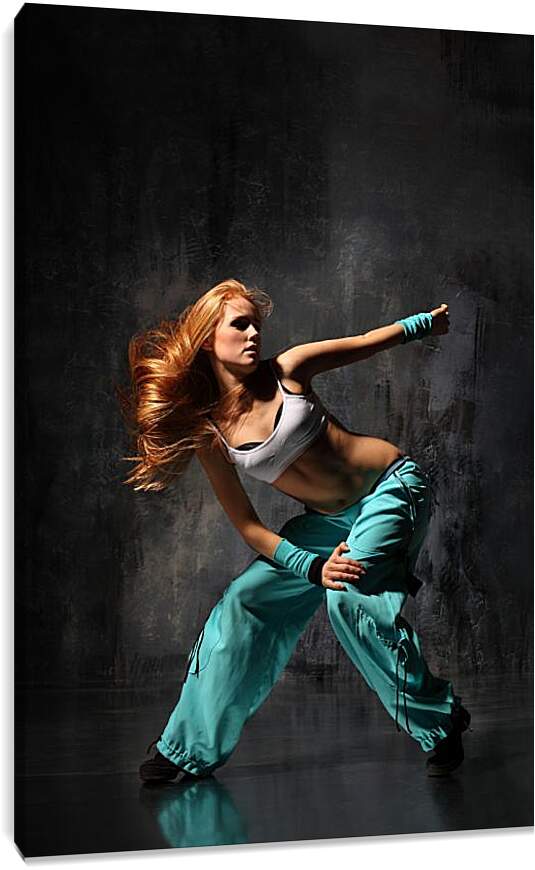 Постер и плакат - Танцовщица в голубых штанах