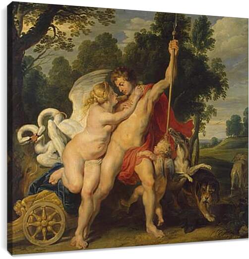 Постер и плакат - Venus and Adonis. Питер Пауль Рубенс