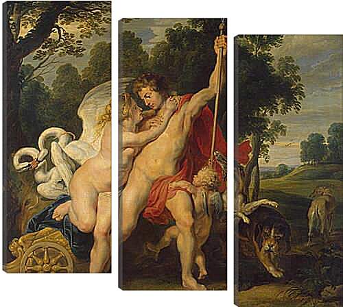 Модульная картина - Venus and Adonis. Питер Пауль Рубенс