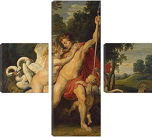 Модульная картина - Venus and Adonis. Питер Пауль Рубенс