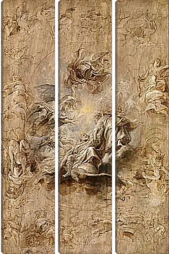 Модульная картина - Multiple Sketch for the Banqueting House Ceiling. Питер Пауль Рубенс