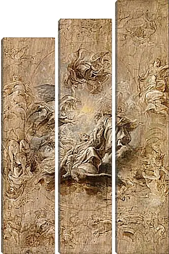 Модульная картина - Multiple Sketch for the Banqueting House Ceiling. Питер Пауль Рубенс