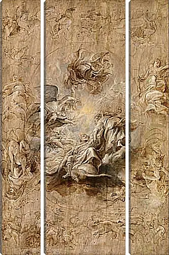 Модульная картина - Multiple Sketch for the Banqueting House Ceiling. Питер Пауль Рубенс