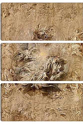 Модульная картина - Multiple Sketch for the Banqueting House Ceiling. Питер Пауль Рубенс