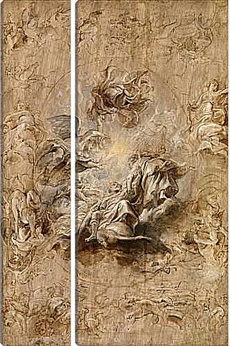 Модульная картина - Multiple Sketch for the Banqueting House Ceiling. Питер Пауль Рубенс