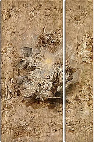 Модульная картина - Multiple Sketch for the Banqueting House Ceiling. Питер Пауль Рубенс