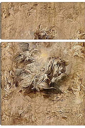 Модульная картина - Multiple Sketch for the Banqueting House Ceiling. Питер Пауль Рубенс