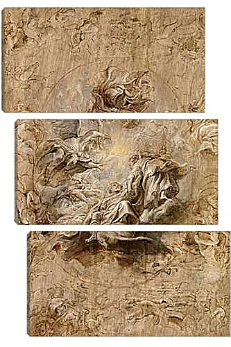 Модульная картина - Multiple Sketch for the Banqueting House Ceiling. Питер Пауль Рубенс