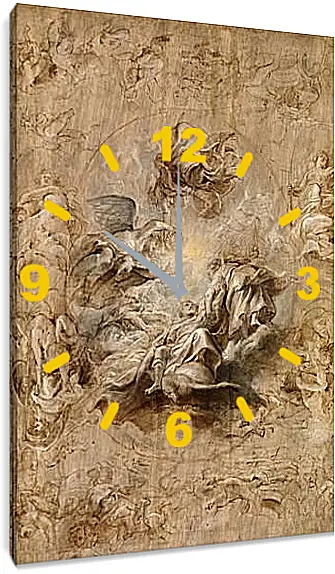 Часы картина - Multiple Sketch for the Banqueting House Ceiling. Питер Пауль Рубенс