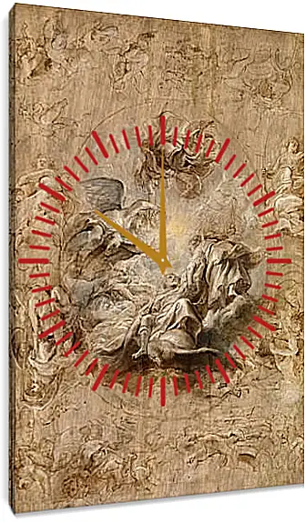 Часы картина - Multiple Sketch for the Banqueting House Ceiling. Питер Пауль Рубенс