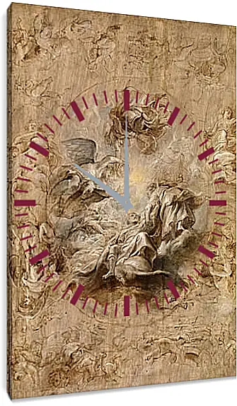 Часы картина - Multiple Sketch for the Banqueting House Ceiling. Питер Пауль Рубенс