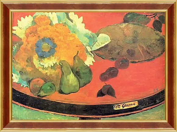 Картина в раме - Nature morte «Fete Gloanec». Поль Гоген