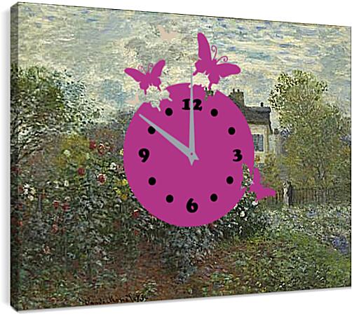 Часы картина - Сад художника в Аржантее. Клод Моне