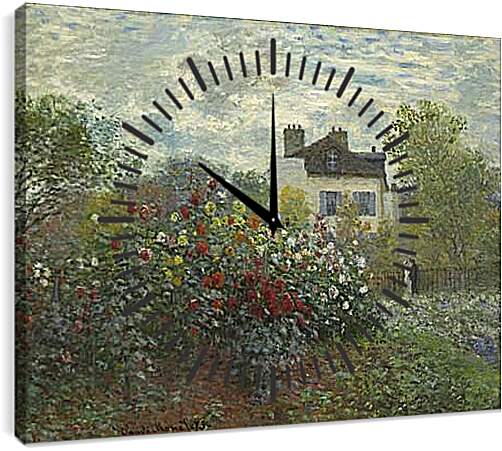 Часы картина - Сад художника в Аржантее. Клод Моне