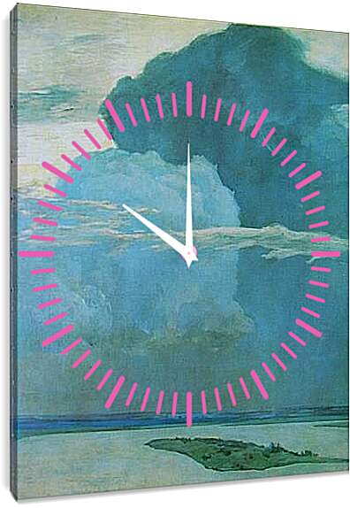 Часы картина - Над вечным покоем (фрагмент). Левитан Исаак