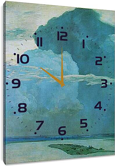 Часы картина - Над вечным покоем (фрагмент). Левитан Исаак