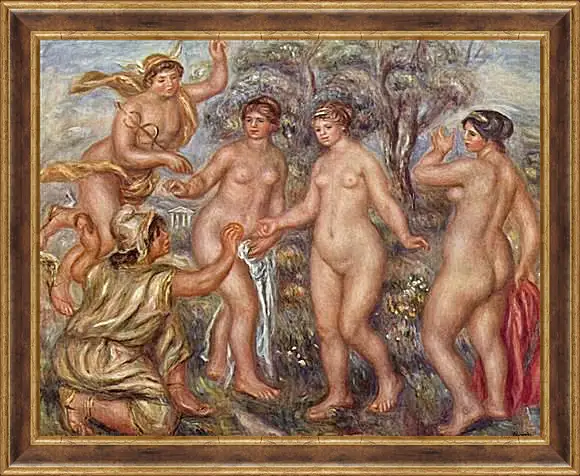 Картина в раме - Judgement of Paris. Пьер Огюст Ренуар