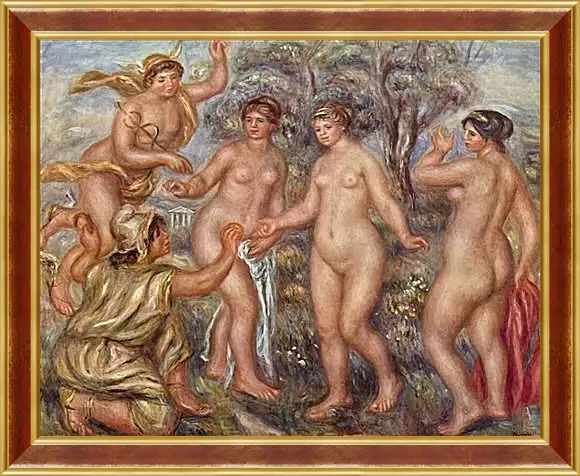 Картина в раме - Judgement of Paris. Пьер Огюст Ренуар