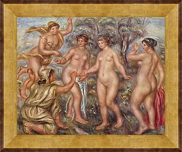 Картина в раме - Judgement of Paris. Пьер Огюст Ренуар