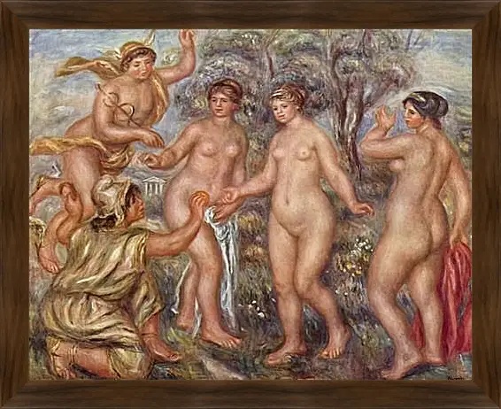 Картина в раме - Judgement of Paris. Пьер Огюст Ренуар