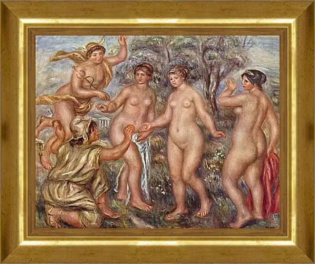 Картина в раме - Judgement of Paris. Пьер Огюст Ренуар