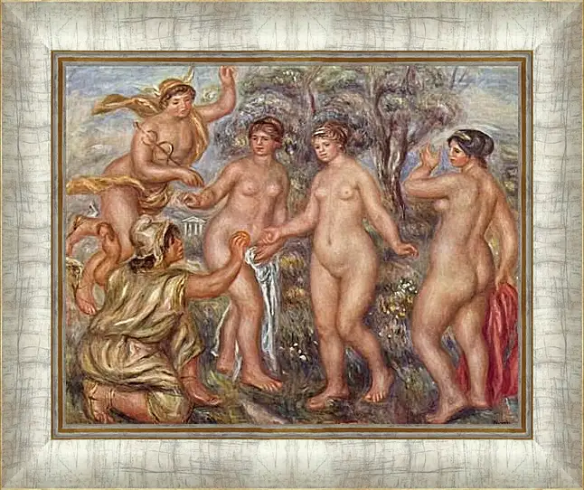 Картина в раме - Judgement of Paris. Пьер Огюст Ренуар