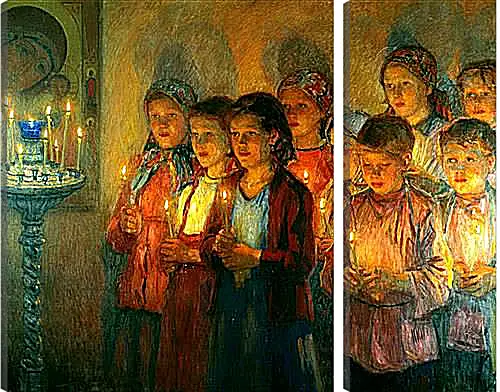 Модульная картина - В церкви. Богданов Николай