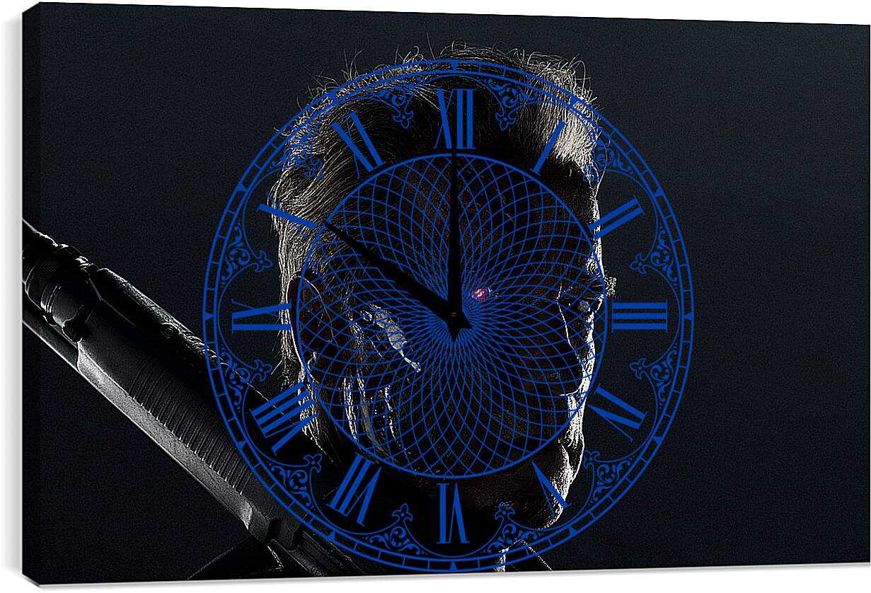 Часы картина - Арнольд Шварценеггер. Оружие. Терминатор