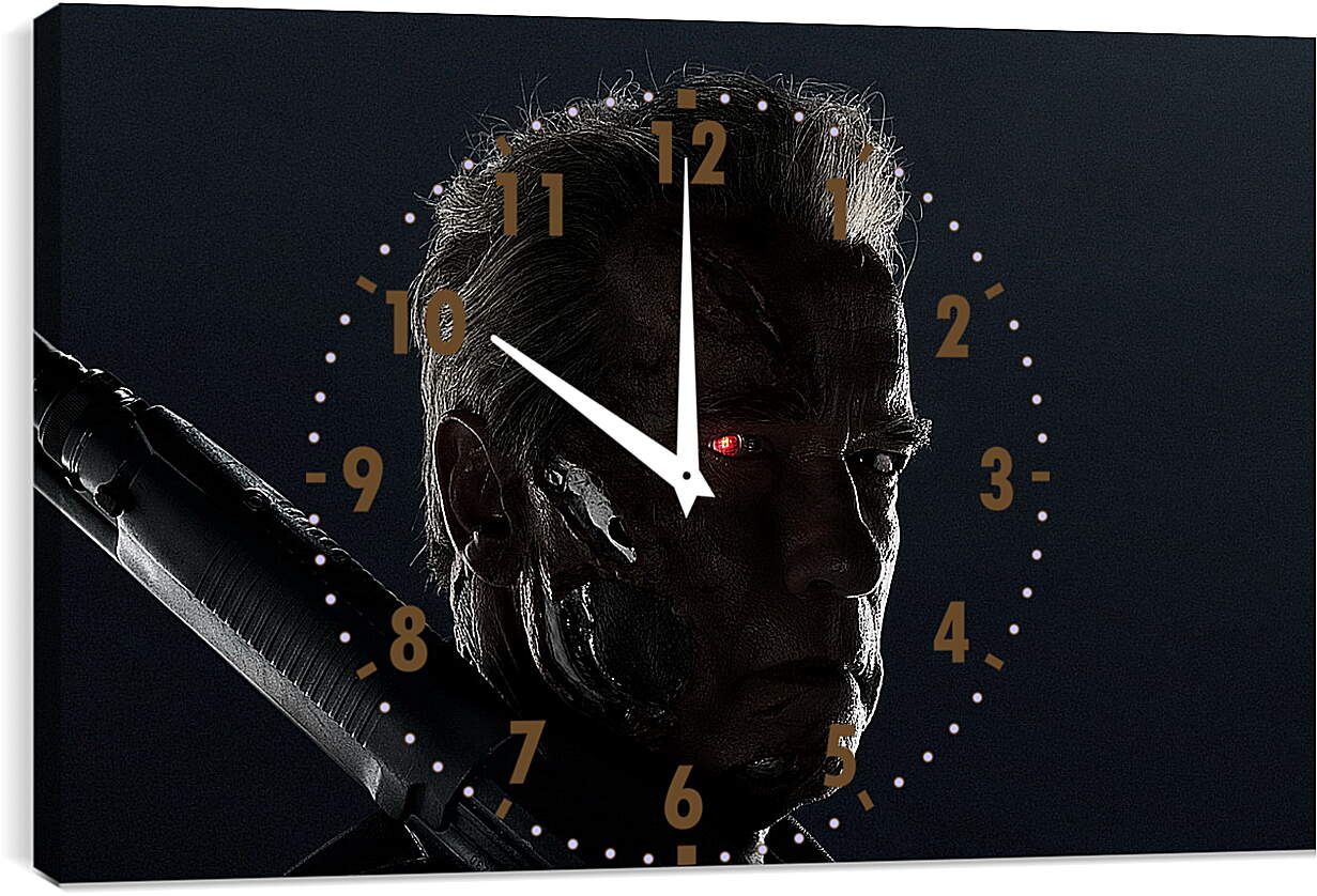 Часы картина - Арнольд Шварценеггер. Оружие. Терминатор
