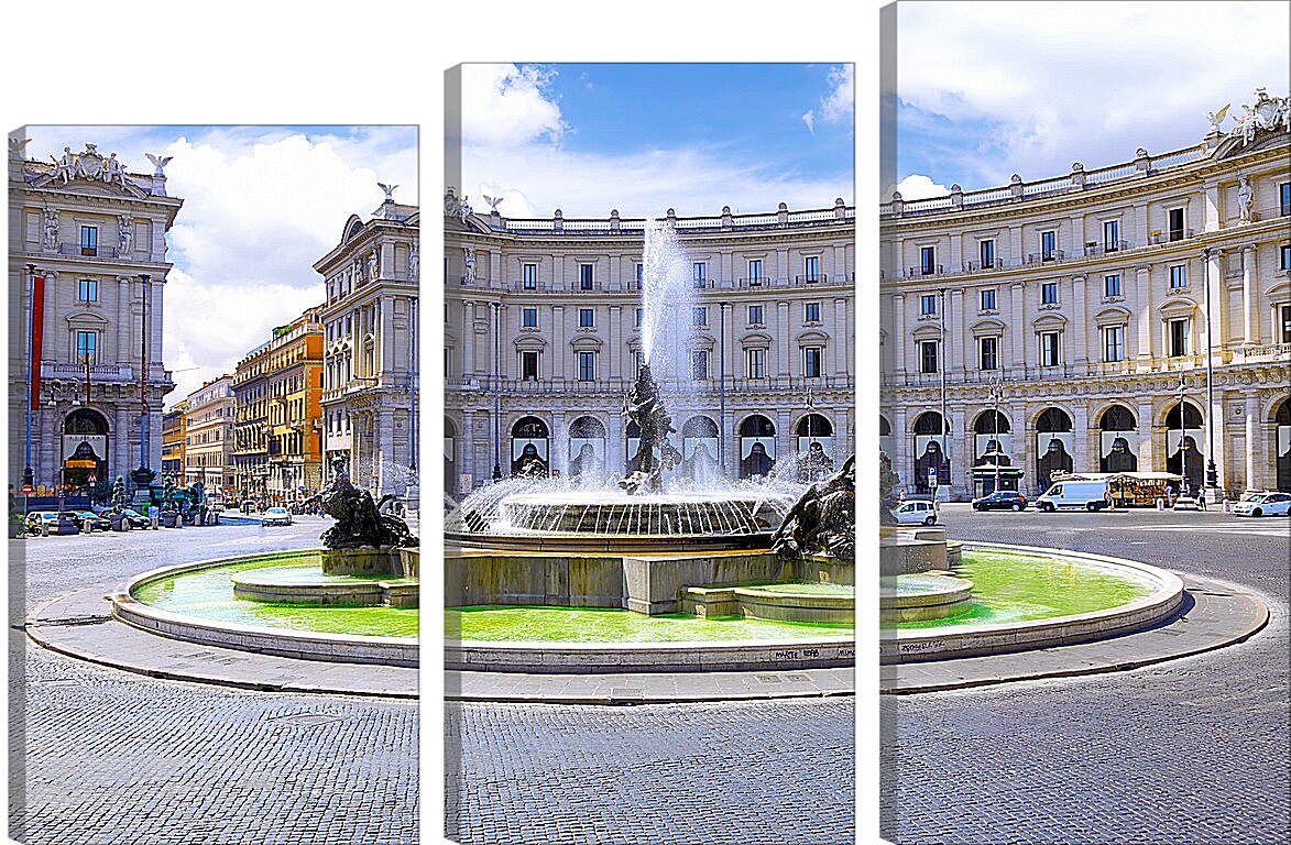 Модульная картина - Площадь Республики. Рим. Италия.
