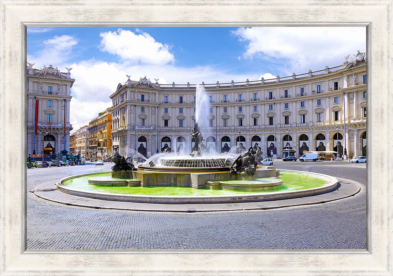 Картина в раме - Площадь Республики. Рим. Италия.