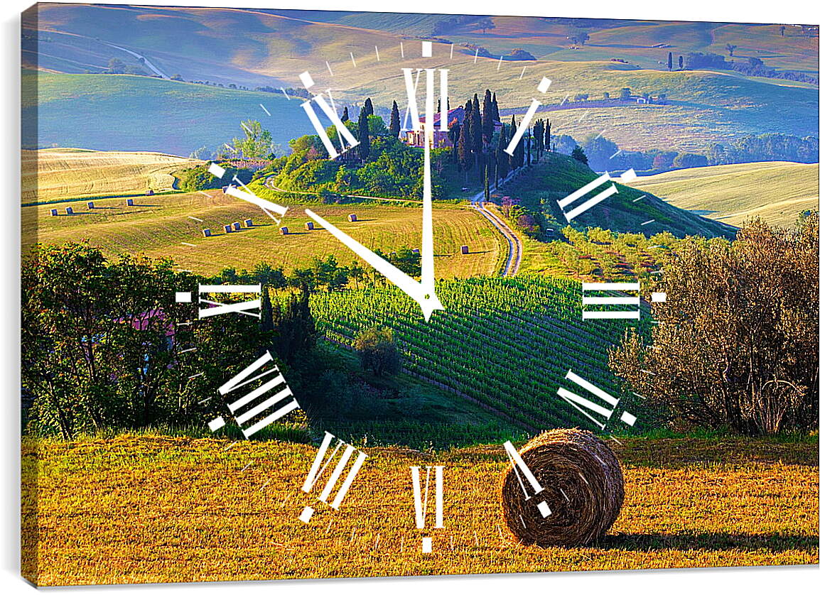 Часы картина - Тоскана. Италия.
