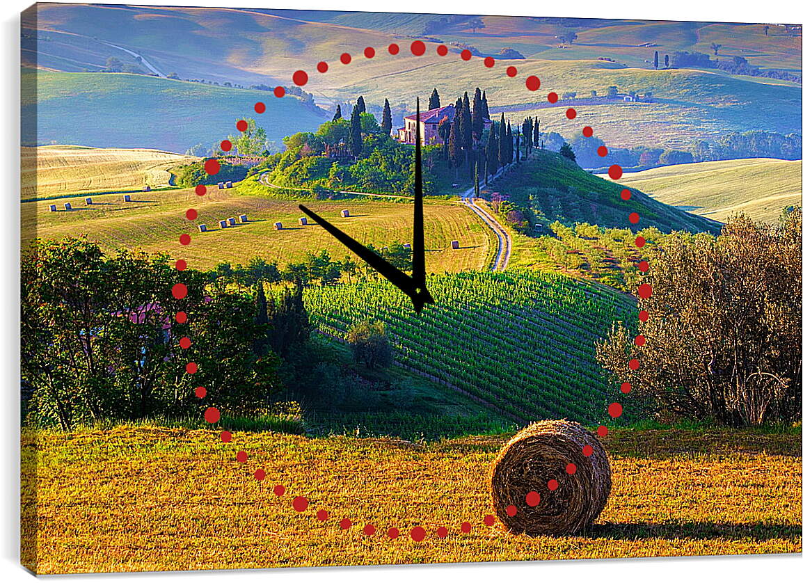Часы картина - Тоскана. Италия.