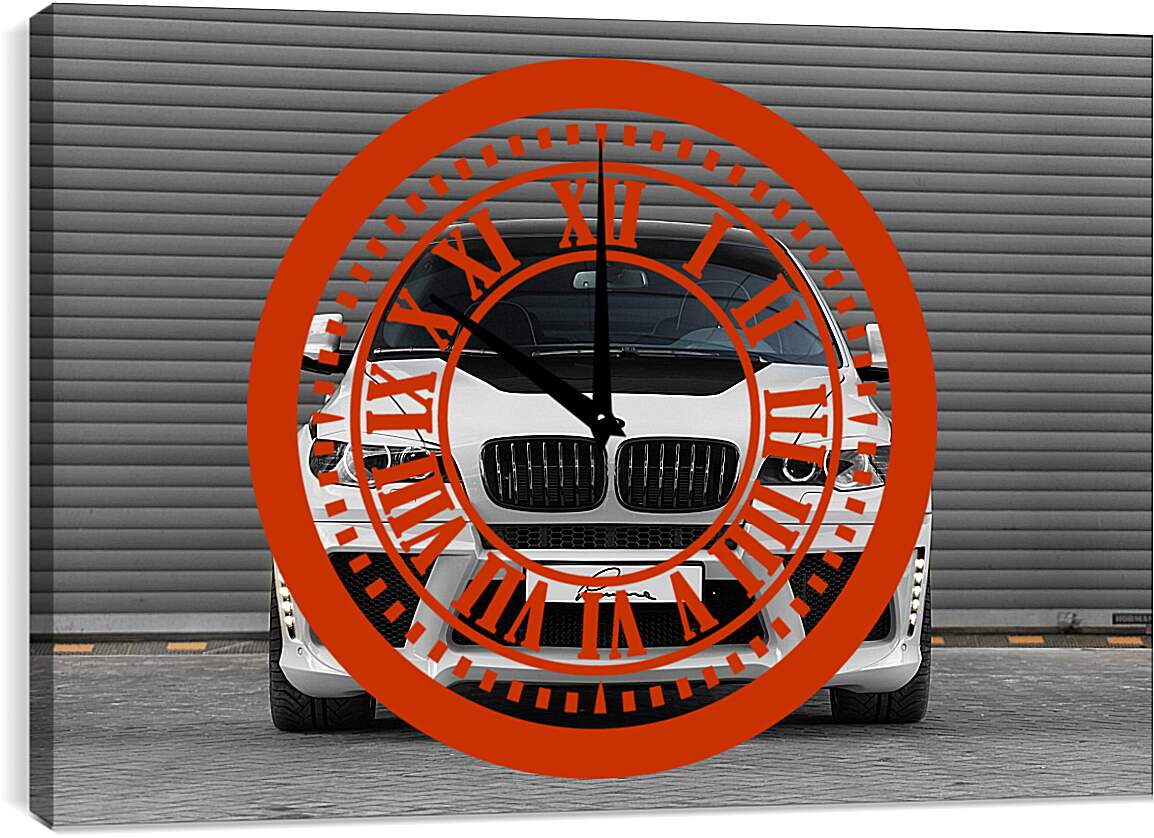 Часы картина - BMW X6 белый