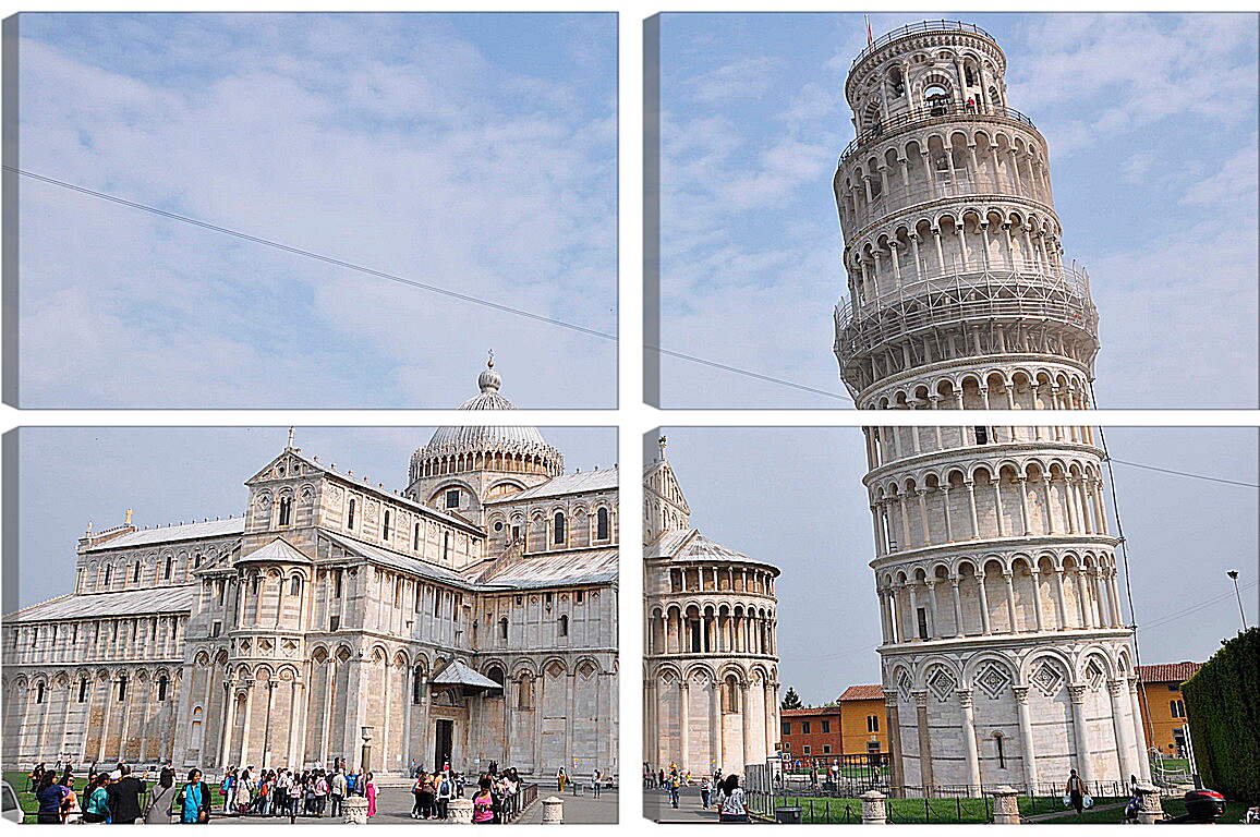 Модульная картина - Пизанская башня. Пиза. Италия.