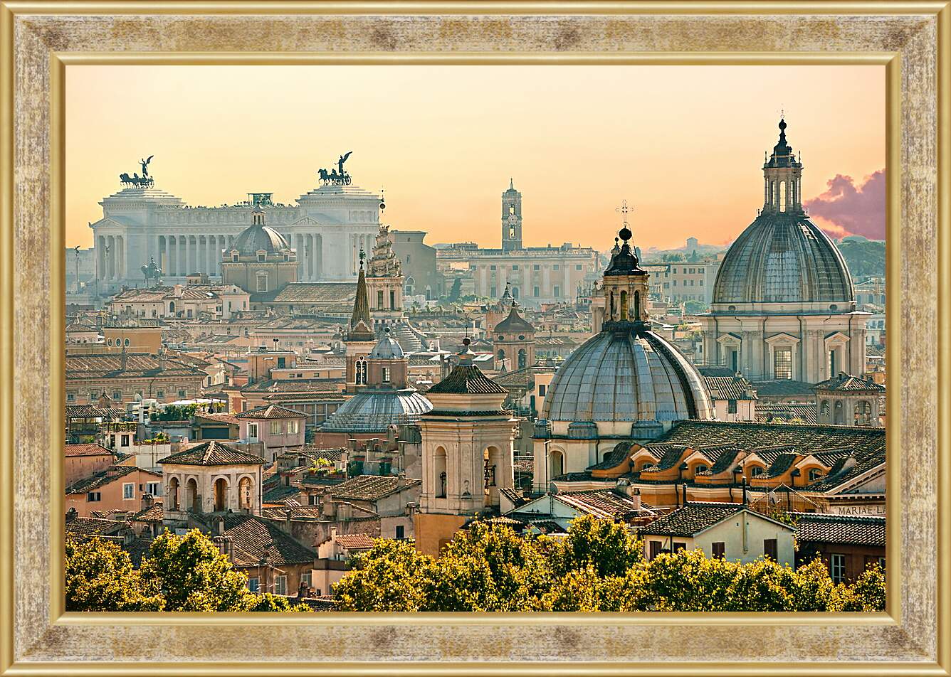 Картина в раме - Рим в апреле. Италия.
