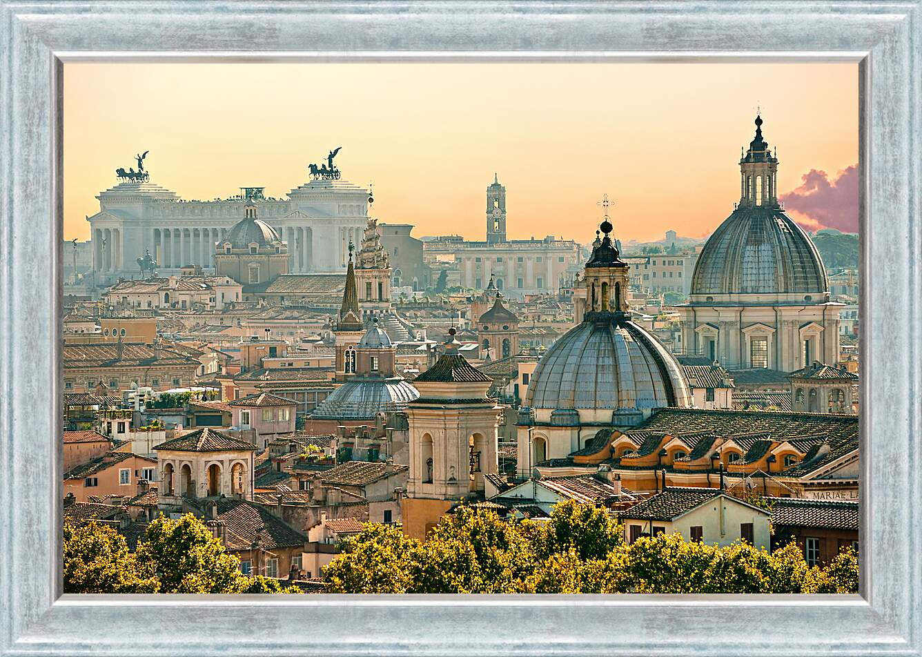 Картина в раме - Рим в апреле. Италия.
