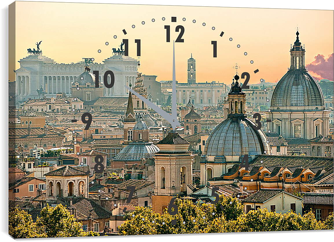 Часы картина - Рим в апреле. Италия.