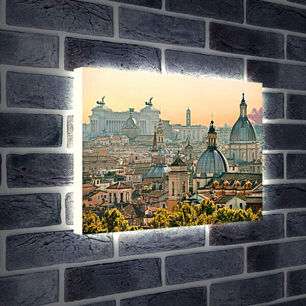 Лайтбокс световая панель - Рим в апреле. Италия.