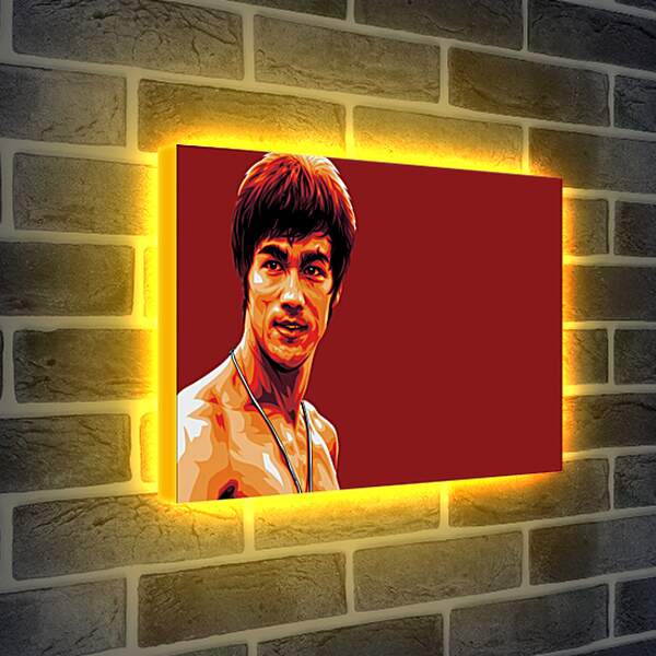 Лайтбокс световая панель - Брюс Ли (Bruce Lee)