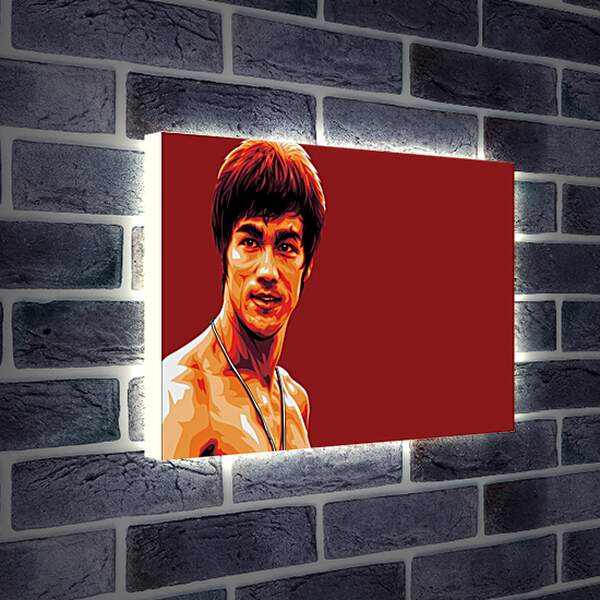 Лайтбокс световая панель - Брюс Ли (Bruce Lee)
