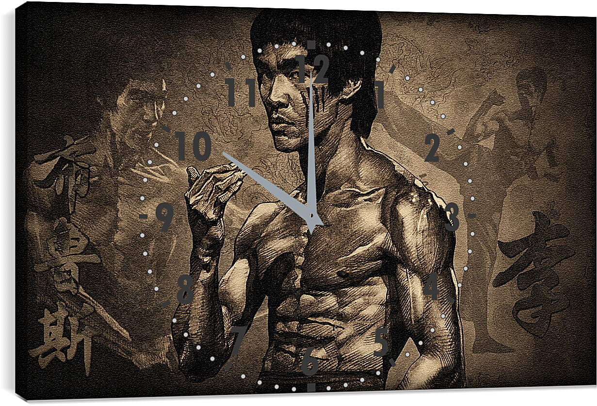 Часы картина - Брюс Ли (Bruce Lee)