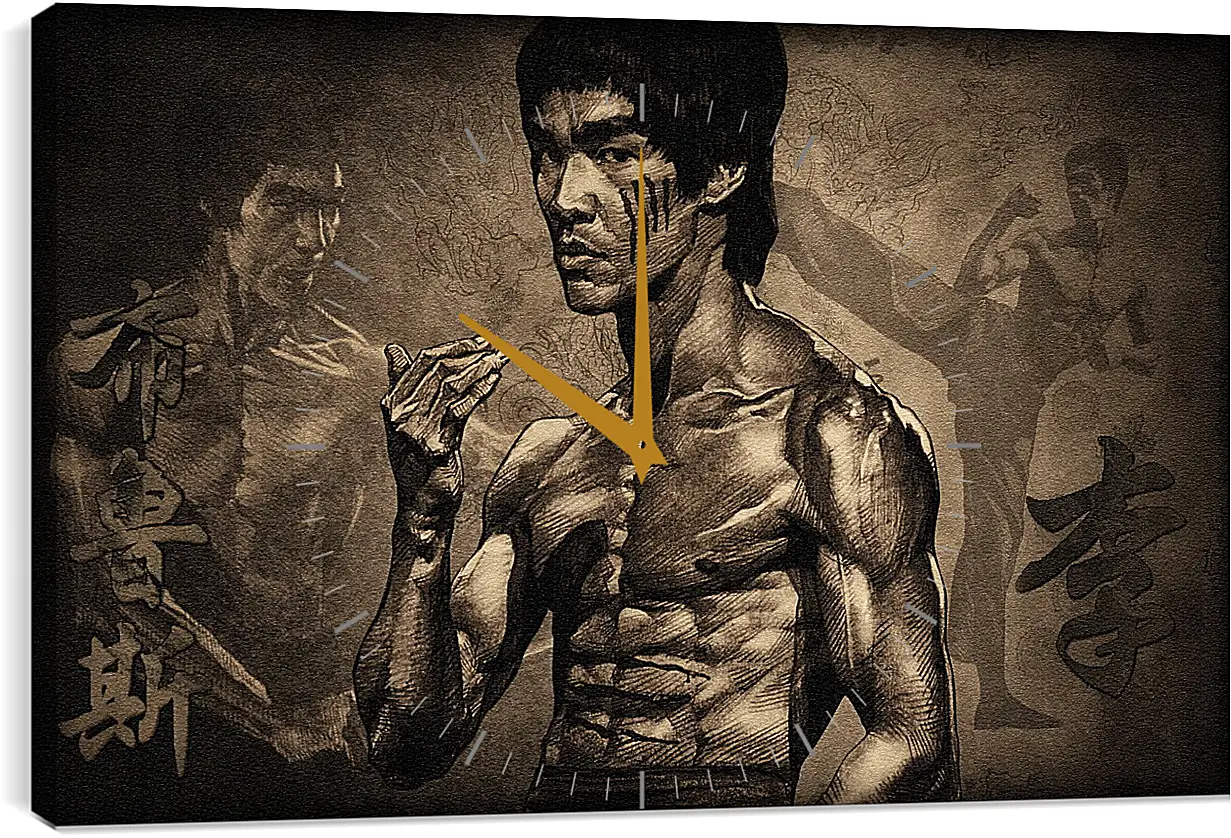 Часы картина - Брюс Ли (Bruce Lee)