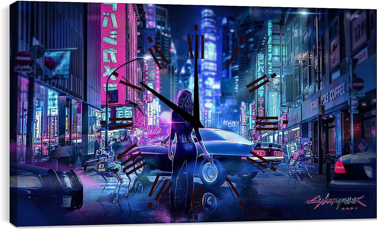 Часы картина - Cyberpunk 2077