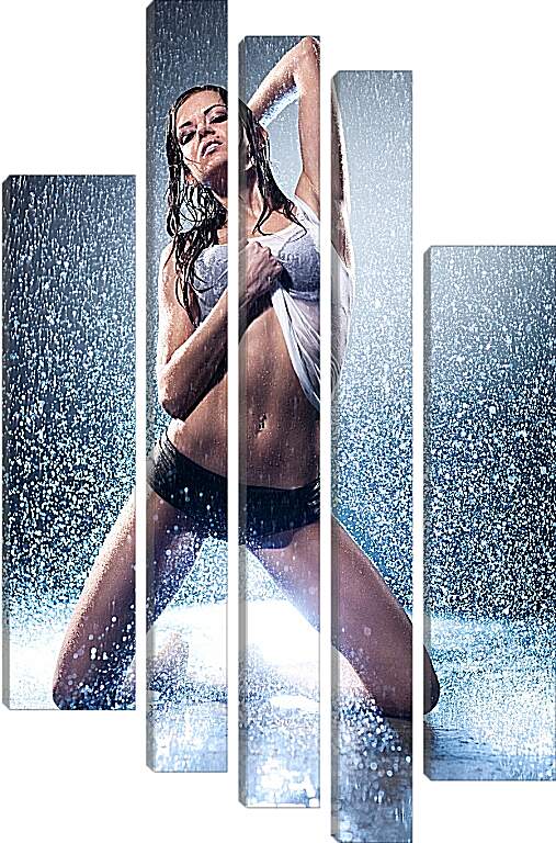 Модульная картина - Танцовщица под дождем