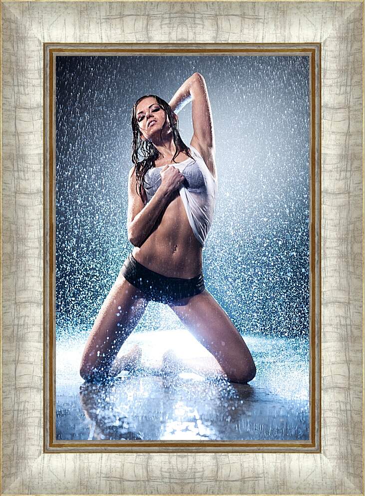 Картина в раме - Танцовщица под дождем