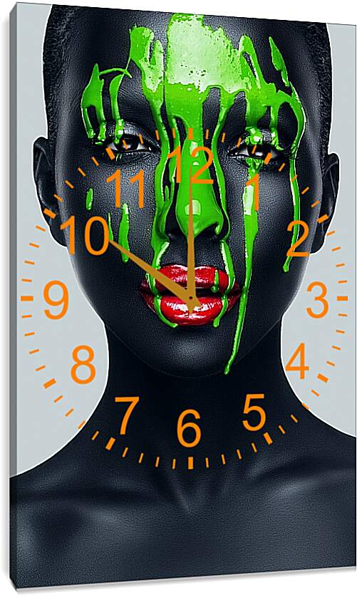 Часы картина - Африканская девушка арт фото